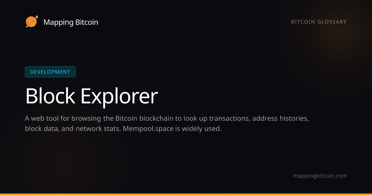 Block Explorer | Bitcoin Glossary | Mapping Bitcoin