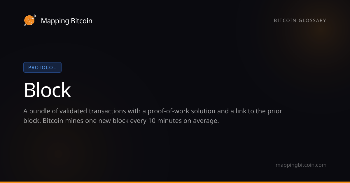 Block Explained | Bitcoin Glossary | Mapping Bitcoin